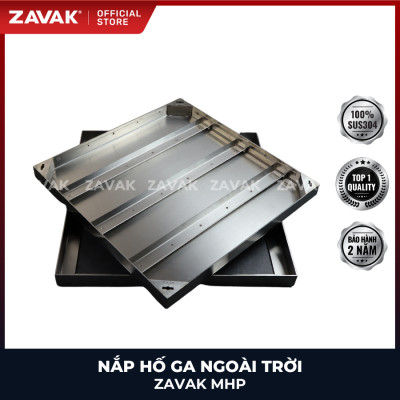 Nắp hố ga Zavak MHP-AA60 KT60x60cm, lát đá dày 2cm, chịu tải xe 3.2 tấn, inox 304