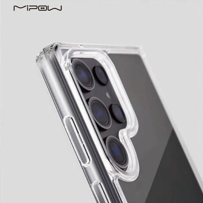Ốp lưng trong suốt chống ố vàng cho Samsung Galaxy S25 Ultra, Mipow Tempered Transparent (Bayer Germany)_ Hàng Chính Hãng