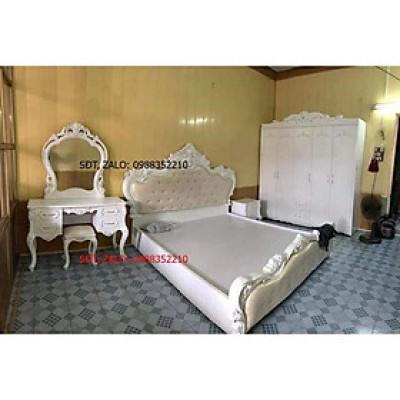 combo bộ giường tủ tân cổ điển 02