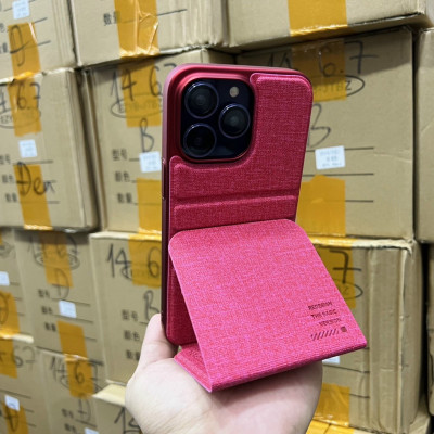 Case bao da ốp lưng canvas cho iPhone 14 Pro Max (6.7 inch) hiệu X-level Stand Journey bảo vệ camera, lật dọc kiêm giá đỡ điện thoại - hàng nhập khẩu