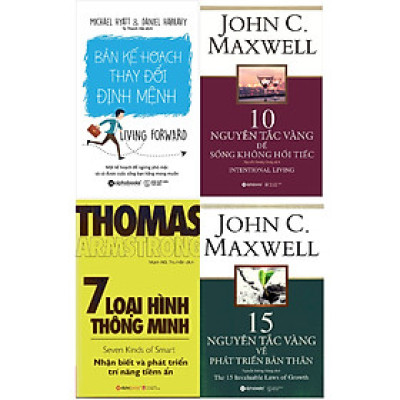 Combo Kế Hoạch Hoàn Thiện Bản Thân ( Bản Kế Hoạch Thay Đổi Định Mệnh + 10 Nguyên Tắc Vàng Để Sống Không Hối Tiếc + 7 Loại Hình Thông Minh + 15 Nguyên Tắc Vàng Về Phát Triển Bản Thân ) (Tặng Notebook tự thiết kế)