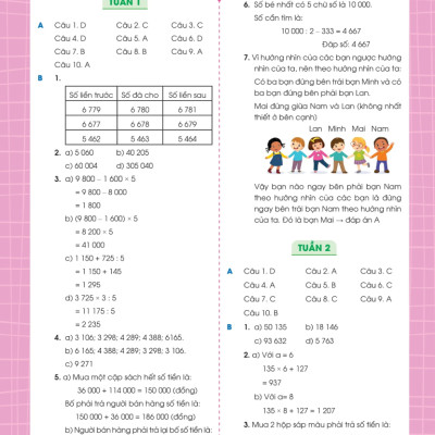 Phiếu Bài Tập Cuối Tuần Toán 4 (35 Tuần Học) - MEGA