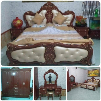 combo bộ giường tủ tân cổ điển đẹp