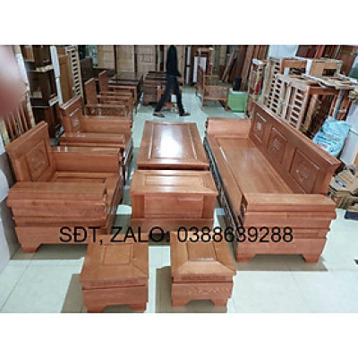 Bộ bàn ghế gỗ sồi Nga giá thật