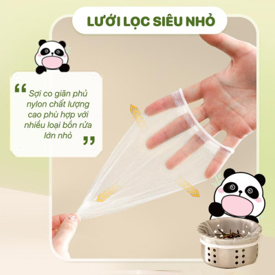 100 túi lọc rác bồn rửa chén TOPGIA, giỏ lưới tiện lợi, giữ cho chậu rửa luôn sạch sẽ.