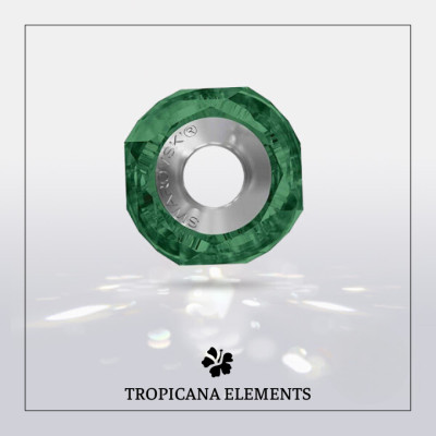 Vòng Tay Tropicana Phối Charm Swarovski Pha Lê Màu Xanh Lá Cà Rốt