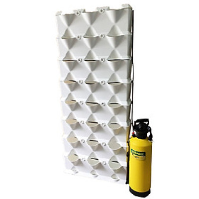 Chậu Trồng Cây Đứng kèm Hệ Thống Tưới Nhỏ Giọt  và bón Phân Cho Cây (Hàng Nhập Khẩu - Combo 8 Module)