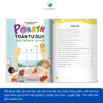 Sách - Combo Pomath Toán Tư Duy Cho Trẻ Em (Tập 1 - 6) Theo Chương Trình Mới Nhất