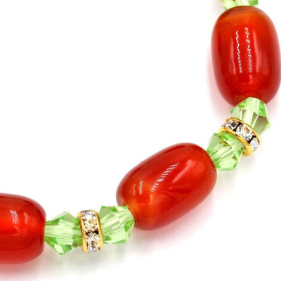 Chuỗi tay đá thạch anh đỏ FSOX13 (189 mm)