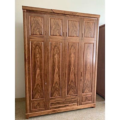 Tủ quần áo gỗ hương 4 buồng (Hỗ trợ phí vận chuyển khu vực Hà Nội)
