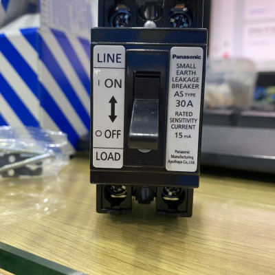 Cầu dao chống giật Panasonic BJS-3030NA2 dòng rò 15mA-30mA dòng tải 30A (CB cóc) - Hàng chính hãng
