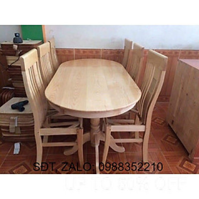 Bộ bàn ăn gỗ sồi