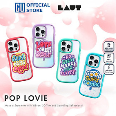 Ốp Lưng LAUT POP LOVIE Cho iPhone 16 Pro Max Mặt Lưng 3D Sống Động Phản Chiếu Ba Chiều Trên Bề Mặt Trong Suốt Như Pha Lê Hàng Chính Hãng