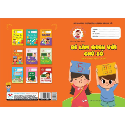 Sách - Khởi Đầu Cho Bé Vào Lớp 1 -Bé Làm Quen Với Chữ Số - Tân Việt Books