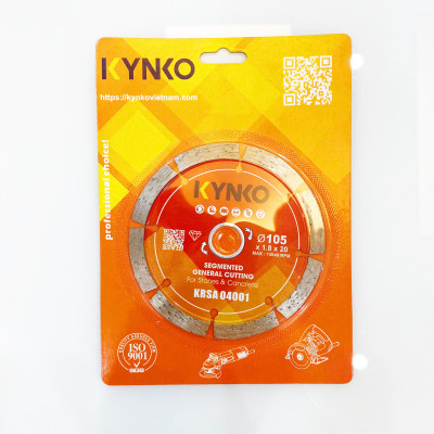 Lưỡi cắt gạch đá 08 răng phi Ø 105MM KRSA04001 chuyên cắt gạch, đá chất lượng cao chính hãng