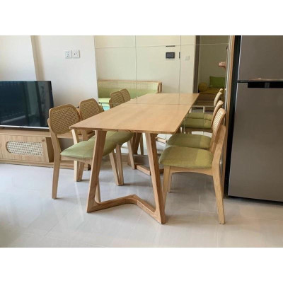 bộ bàn ăn gỗ sồi
