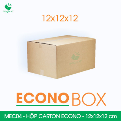 MEC04 - 12x12x12 cm - Combo 100 thùng hộp carton trơn siêu tiết kiệm ECONO