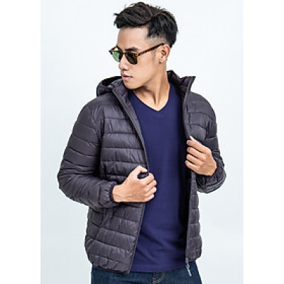 Áo Jacket nam Novelty 03 lớp lông vũ màu tím NJKMMTMNLR1805234