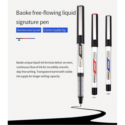 Hộp 12 Cây Bút Ký Tên Mực Nước Lỏng 0.5MM 3 Màu BAOKE/BK109