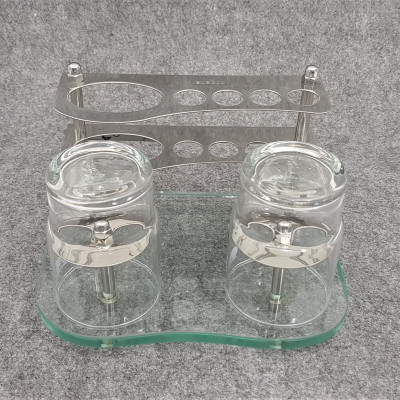 Kệ bàn chải đế kính cường lực 2 ly úp -  INOX 304