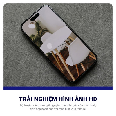 Tấm dán kính cường lực màn hình & bảo vệ camera cho iPhone 16 Pro Max / iP 16 Pro hiệu WIWU Ultra Hard - Độ cứng 9H , Phủ Nano, Vát cạnh 2.5D, Lớp phủ Olephobic - Hàng nhập khẩu