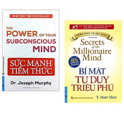 Combo 2 cuốn sách hay  : Bí Mật Tư Duy Triệu Phú  + Sức Mạnh Tiềm Thức 2021 < sách tư duy/ kĩ năng sống >(Tặng Kèm Bookmark Happy Life) 