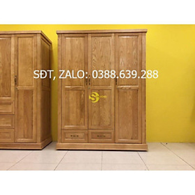 Tủ quần áo gỗ sồi 3 cánh 1m6- LCMTU03-HD