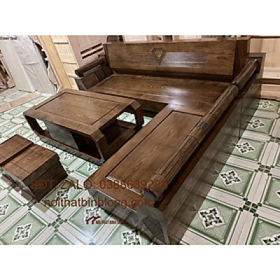 Bàn ghế gỗ sồi xám