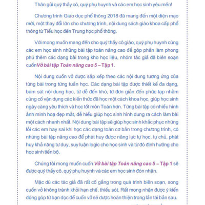 Sách - Vở Bài Tập Toán Nâng Cao 5 - Biên soạn theo chương trình GDPT mới - ndbooks