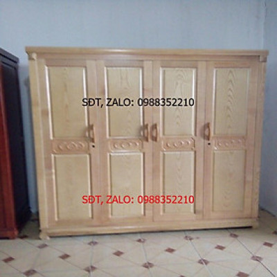 Tủ 4 Cánh Gỗ Sồi Nga