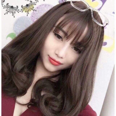 Tóc giả xoăn qua vai cao cấp chịu nhiệt- tặng lưới- hình thật