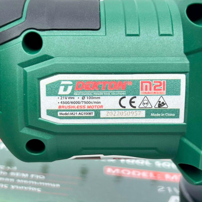 MÁY MÀI GÓC SỬ DỤNG PIN 21V (CHÂN PIN PHỔ THÔNG) 100mm DEKTON M21-AG100BTV - HÀNG CHÍNH HÃNG
