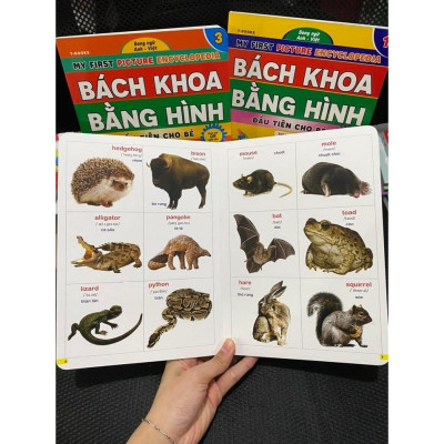 Sách - 5 cuốn Bách Khoa Bằng Hình Đầu Tiên Cho Bé Theo Chủ Đề - Song ngữ Anh Việt - Quét mã QR nghe đọc