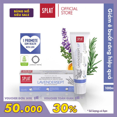 Kem Đánh Răng Giảm Ê Buốt SPLAT Lavendersept Professional Giúp Nướu Khỏe Mạnh, Làm Trắng Và Giảm Ê Buốt Răng 100ml