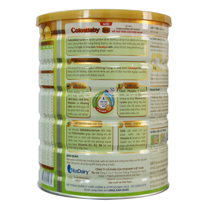 Sữa Công thức Colosbaby Gold 1+ Mới vị THANH NHẠT lon 800G (1-2 tuổi)