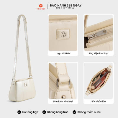 Túi Yuumy ( Thời trang nữ hiện đại kèm ví mini size 24 - Túi đeo chéo da Glossy YN311 )