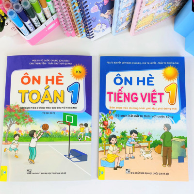 Sách - Bộ 2 cuốn Ôn Hè Toán + Tiếng Việt 1 Kết Nối - ndbooks