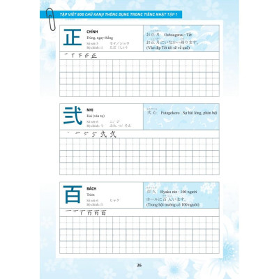 Sách - Tập Viết 800 Chữ Kanji Thông Dụng Trong Tiếng Nhật - Tập 1