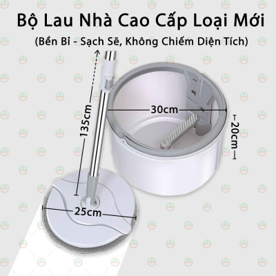 Bộ Cây Lau Nhà Thông Minh Cao Cấp Phiên Bản Mới - Cho Nhà Sạch Sẽ - Gọn Không Chiếm Diện Tích