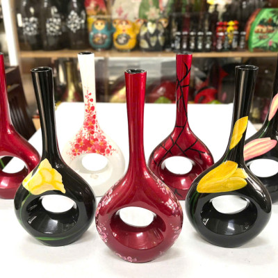 Bình Hoa  sơn mài - Mã B70 size 35x16 cm cắm hoa, trang trí kệ, bàn làm việc, quà tặng ý nghĩa