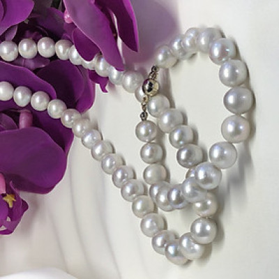 Bộ Vòng Cổ - Vòng Tay Ngọc Trai Xám Cao Cấp - BNTX008