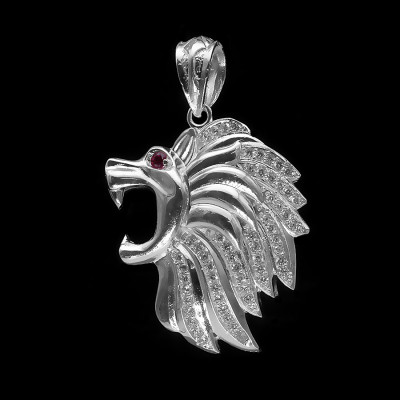 Mặt Dây Chuyền Nam Bạc Hiểu Minh MDN033S hình sư tử 4x5cm