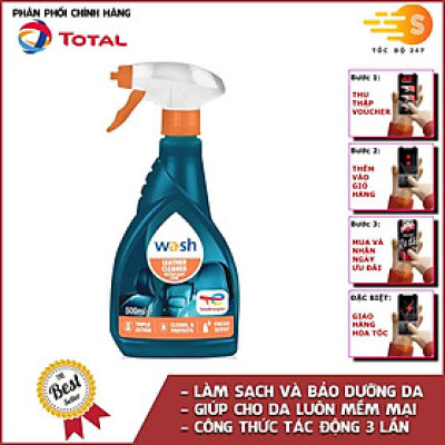 Dung dịch vệ sinh và bảo dưỡng ghế da ô tô Total Energies TE-LC500 500ml - làm mềm mịn da, phục hồi da, chống lão hóa da