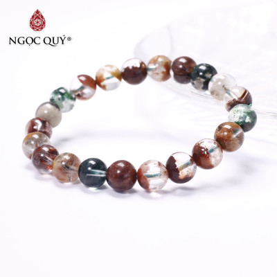 Vòng tay đá thạch anh ưu linh đa sắc - Ngọc Quý Gemstones