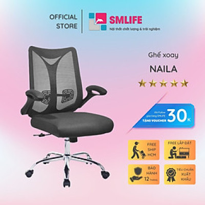 Ghế xoay nhân viên bọc lưới SMLIFE Naila