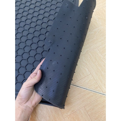 Thảm lót sàn cao su Honda City 2015- 2021- 2022 cao cấp loại đúc dày theo xe mẫu tổ ong chữ đỏ