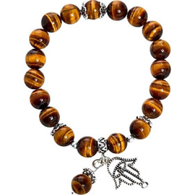 Vòng Thạch Anh Mắt Hổ Phối Charm Bạc
 Ngọc Quý Gemstones VT10