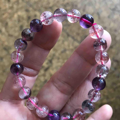 VÒNG SUPERSEVEN VIP ĐÁ THIÊN NHIÊN 8MM NỮ MỆNH HỎA MỆNH THỔ