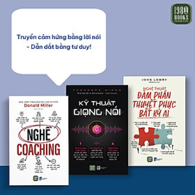 Combo 3 cuốn: Nghề Coaching + Kỹ thuật giọng nói + Nghệ thuật đàm phán, Thuyết phục bất kỳ ai