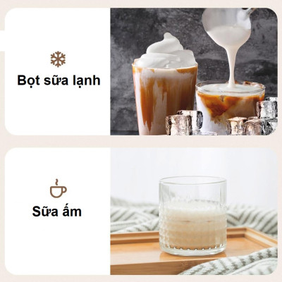 Máy tạo bọt sữa Nóng và Lạnh 4 trong 1. Thương hiệu Mỹ cao cấp HiBREW - M3A. Hàng chính hãng